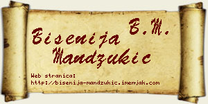 Bisenija Mandžukić vizit kartica